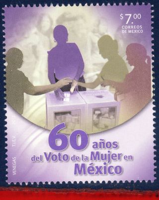 13 - 24 Mexico 2013 - Woman ' S Vote,  60th Anniv. , photo