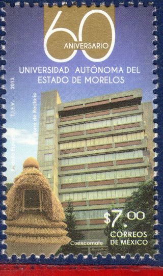 13 - 38 Mexico 2013 - University Of The State Of Morelos,  60th Anniv. , photo