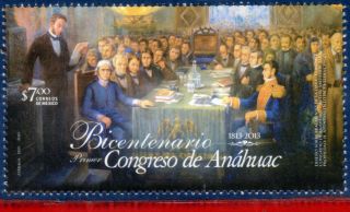 13 - 19 Mexico 2013 - Anahuac Congress First,  Bicentennial,  Justice, photo