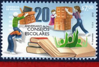 12 - 24 Mexico 2012 - School Councils,  20th Anniv. ,  Books,  Education, photo