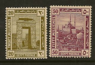 Egypt :1914 20m & 50m Sg 79/80 photo