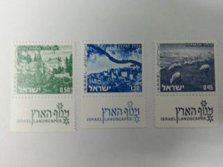Israel Judaica 1972 - 4 Tab Landscapes (bale 541,  576,  636) photo