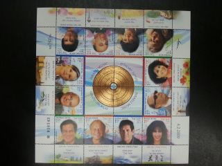 Israel 2009 Popular Music And Singers Decorated Sheet photo