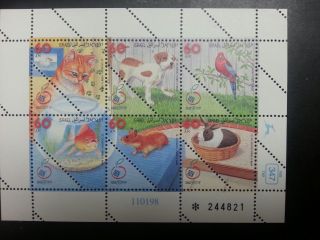 Israel Stamp 1998 Children ' S Pets Sheet photo