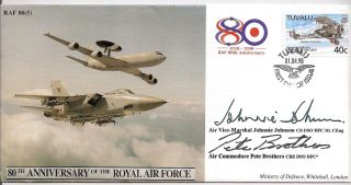 Johnnie Johnson & Pete Brothers Personally Signed Battle Of Britain Heroes Fdc photo