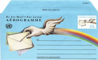 United Nations 1992 45c Airletter Peace Dove & Envelope York photo