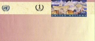 United Nations 1997 32c + 1c Pre Paid Envelope / Ny photo