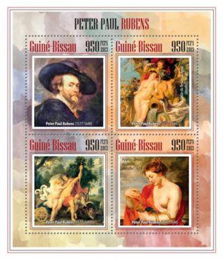 Guinea - Bissau 2013 Peter Paul Rubens Paintings 4 Stamp Sheet Gb13511a photo