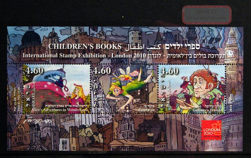 Souvenir Sheet Children ' S Books London 2010 (alice In Wonderland,  Peter Pan. . . ) Topical Stamps photo