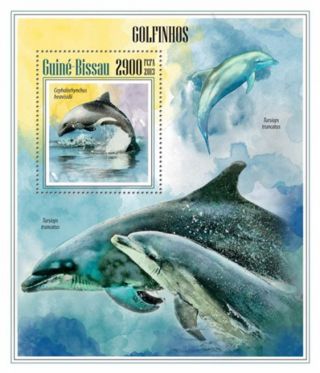 Guinea - Bissau 2013 Dolphins Of The Sea Stamp Souvenir Sheet Gb13503b photo