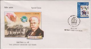 India 1999 Wellesley Bailly The Leprosy Mission Special Cover 61027 photo