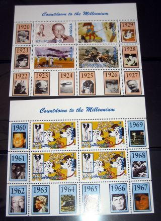 Angola Countdown To Millennium 2000 2 Minisheets Dogs photo