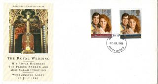 22 July 1986 Royal Wedding Royal Mail First Day Cover Exeter District Fdi photo