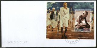 Benin 2005 Mahatma Gandhi Of India Dandi March M/s Long Size Plain Fdc photo