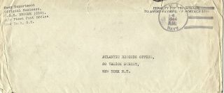 4 April 1944 Uss Broome Dd 210 Destroyer Wwii Official Naval Cover photo