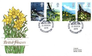 21 March 1979 Spring Flowers Post Office First Day Cover Royal Blisworth Exhibit photo