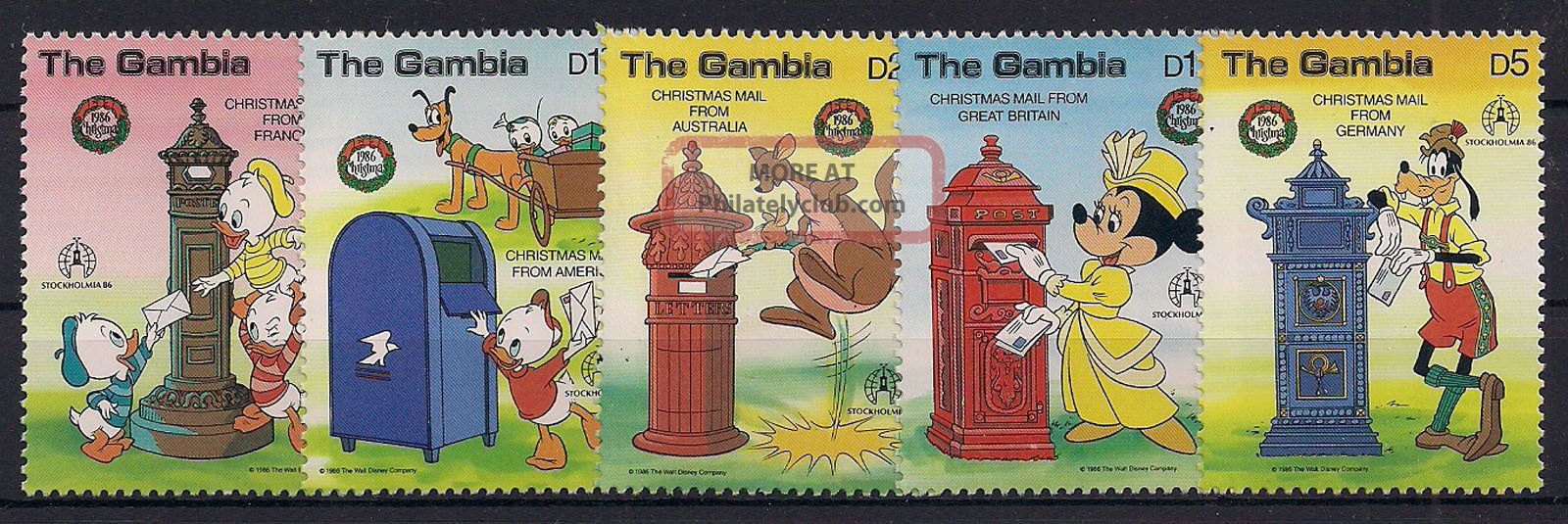 Gambia 1986 - Walt Disney - - Vf 613 - 7 Topical Stamps photo
