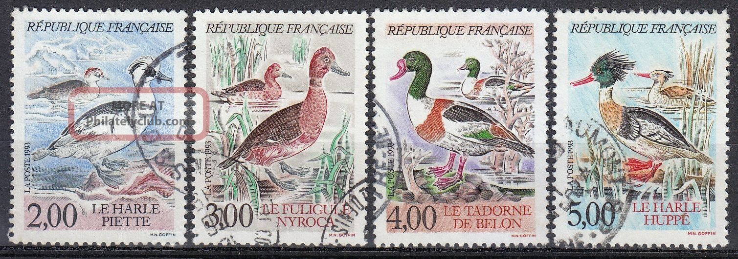 France 1993 Sc 2320 - 2323 Postal Water Birds Ducks Animal Kingdom photo