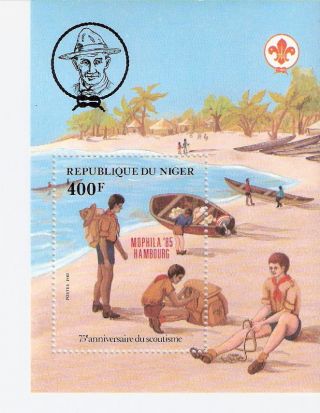 Niger 1982 Boy Scouts Year S/s (sc 590) photo