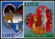 Palau 393 - 5 Disney Sweethearts,  Dogs,  Cats,  Animals Topical Stamps photo 1