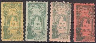 Stamp Label France Exposition 1900 Poster Cinderella Palais Costume photo