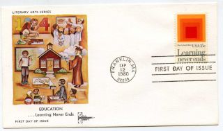 1833 Education,  ' Learning Never Ends ',  Gillcraft Fdc photo