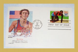 Ruth5522 (17) First Day Cover: Sprinting,  Us Olympic Committee Sep 17,  1979 photo