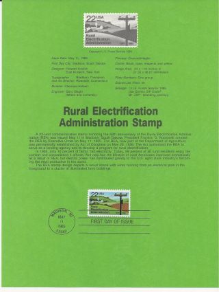 2144 Rural Electrification Farms Electric Power 1985 photo