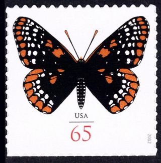 Scott 4603 65 - Cent Baltimore Checkerspot Butterfly Self - Adhesive Single - photo