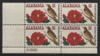 U.  S.  6c 1375 Alabama Statehood Plate Block, photo