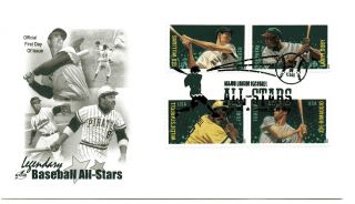 4694 - 97 Major League All - Stars On One Artcraft,  Pictorial,  Fdc photo