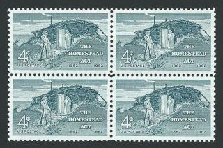 Us 1198 4c Homestead Act Block Of Four photo