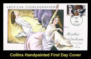 Collins Hand Painted 3840 Dance Choreographers Martha Graham Newark Nj photo