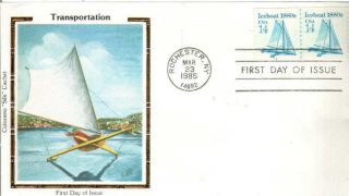 Colorano Silk 2134 Transportation Iceboat Line Pair Pnc photo