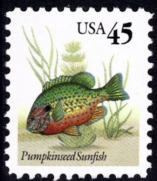 Scott 2481 45 - Cent Pumpkinseed Sunfish Single - photo
