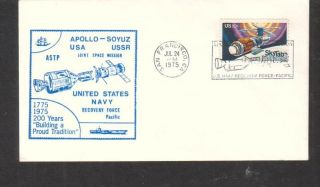 Apollo - Soyuz Cachet Cover Recovery Force Pacific photo