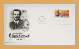 Ruth5522 (56) First Day Cover - Sesquicentenial,  Frederic Bartholdi & Lady Liberty photo