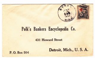 Byron Minnesota 1932 Postmark On Cover To Detroit Mi photo