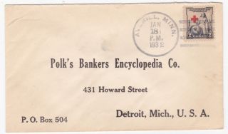 Averrill Minnesota 1932 Postmark On Cover To Detroit Mi photo
