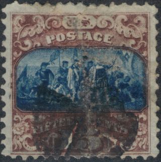 Tmm 1869 Us Stamp Scott 119 F/vf Used/ Light Hinge/medium Cancel photo