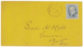 Cherry Valley,  York Local Use Bank Note Cover,  Fancy Cancel photo