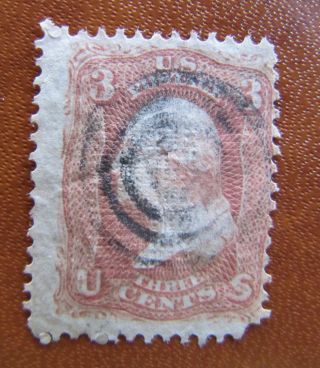 94 Grill Target Fancy Cancel 1867 Issue 19th Century Us Stamp D799 photo