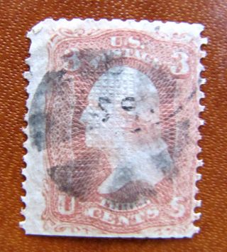 94 Or ? Grill Cross Fancy Cancel 1867 Issue 19th Century Us Stamp D795 photo