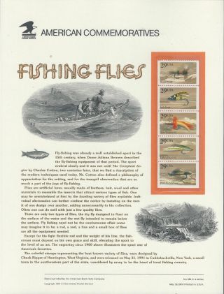 2549a Fishing Flies 1991 Commemorative Panel photo