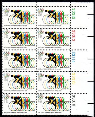 Sc 1460 Olympic Games Issue - Bicycling Pb/10 Cv $1.  25 photo