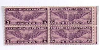 Sc C12 - Air Mail - 5cent - Winged Globe - Block Of 4 - photo
