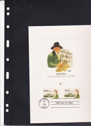 James Hoban Rare Fleetwood Error Card 1980 White House photo