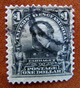 311 Farragut Regular Issue $1.  00 1901 Us Stamp D693 photo