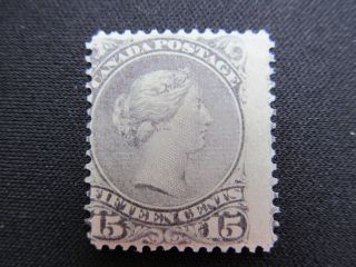 1868 Mhm Canada 15 Cent Stamp,  30; Cv $95.  00 photo