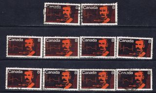 Canada 612 (10) 1973 8 Cent Rcmp Centenary Commissioner G.  A.  French/map 10 photo